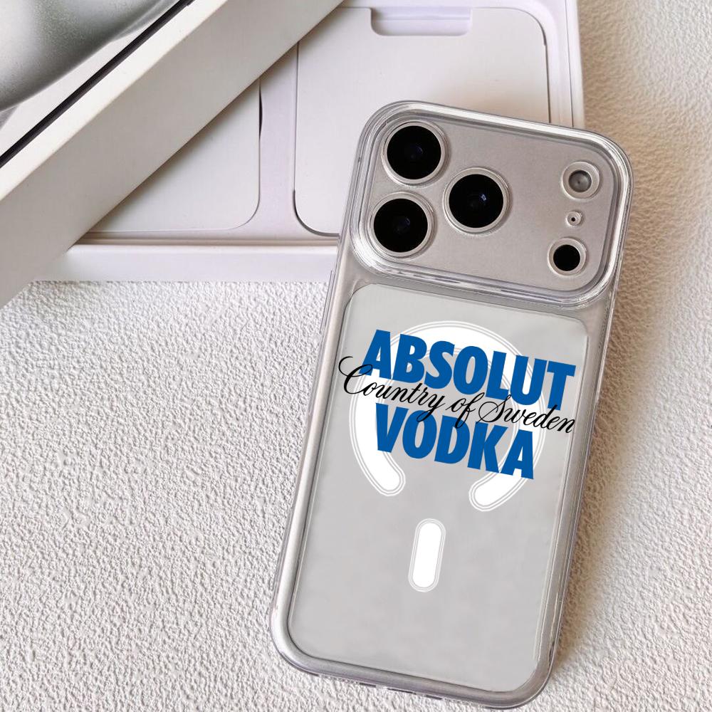 

Крутой чехол для телефона COOL A-AbsolutS V-VodkaS для iPhone 17 16 15 14 13 12 Pro Max Plus с магнитным кристально чистым корпусом, поддержка беспроводной зарядки iPhone17 Pro Max