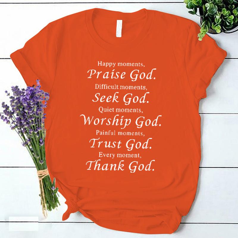 Trust God Thank God Harajuku Tshirt Lovely Faithful Vintage Clothes High Street Kpop Tees 90s Trend Graphic T Shirts Camisetas