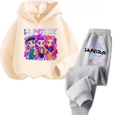 Children's Hoodie Movie Korean Style Sets Children Hoodies Kpop Demon Hunters Pullover Sweatshirt Trucksuit Cartoon Clothes