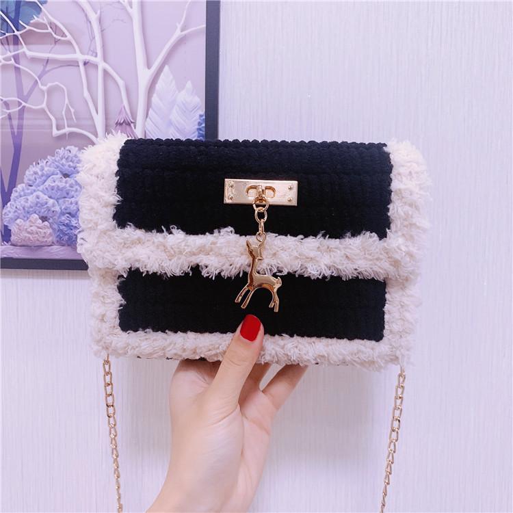 Handwoven Bag Diy Ice Grid Mesh Yarn Material Kit For Women Style