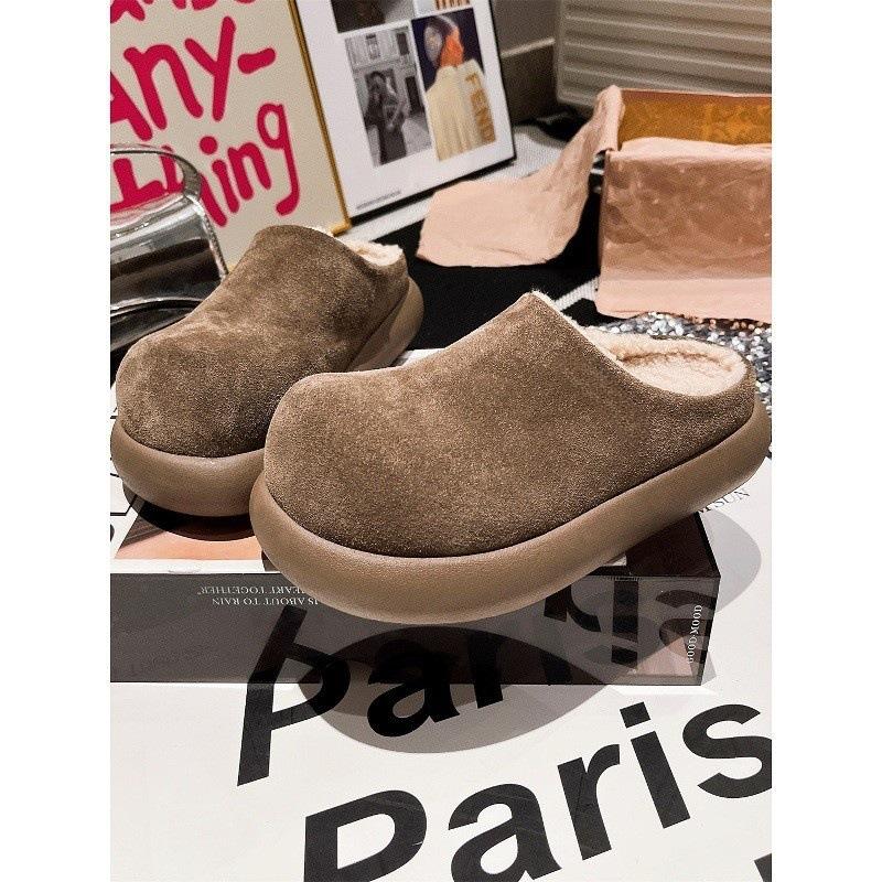 Mao Mao shoes bag head Birkenstocks half slippers flat bottom small potato women's shoes shoes