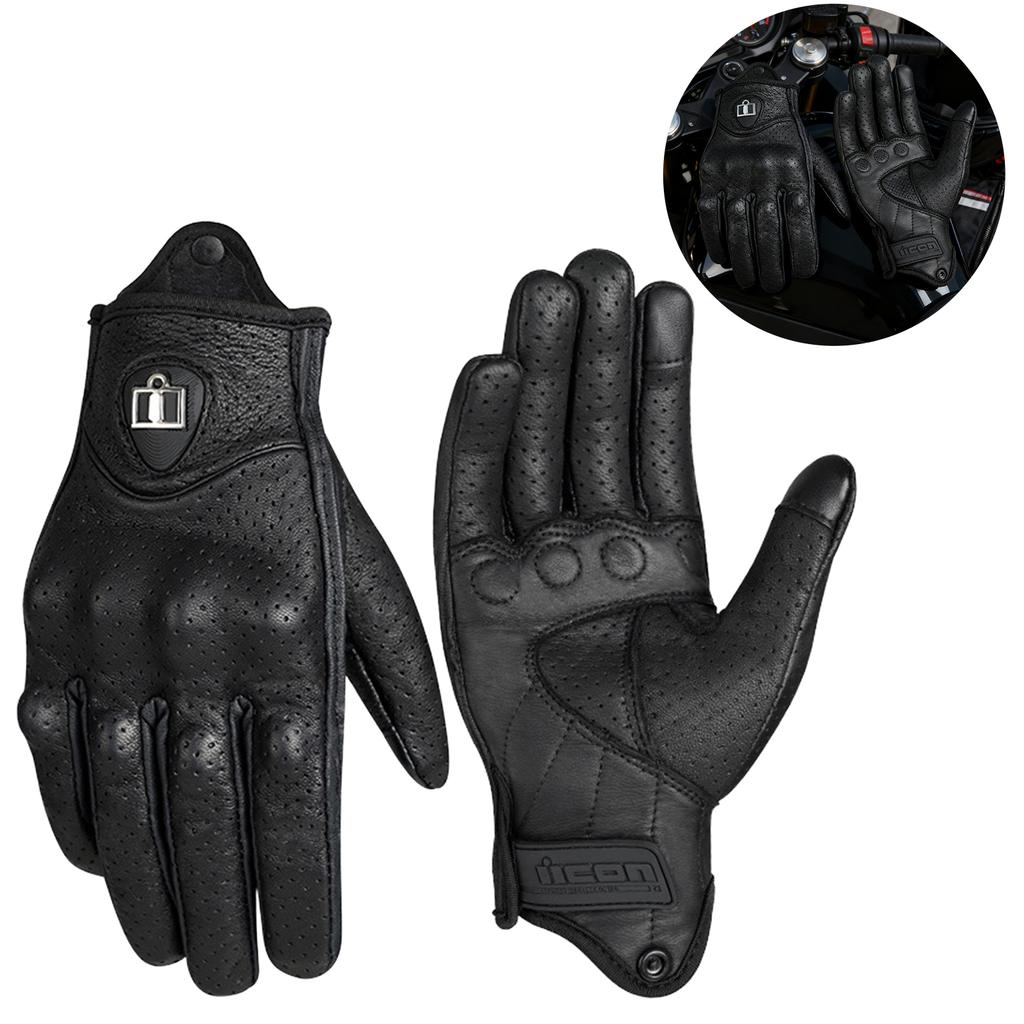 Men's Motorcycle Riding Gloves With Carbon Fiber Knuckle Protection Breathable Summer Design For Electric Bike And Motorbike