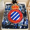 RCD Espanyol, patroon Flanellen Deken, Hoge kwaliteit Comfortabel voor Alle Seizoenen, Woondecoratie, Warmte en Comfort, Perfect voor Cadeaus.