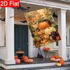 2D Flat, 2D Flat Autumn Thanksgiving Pumpkin Flowers Fruit Welcome Garden Flag_4 (2)- Outdoor Garden Flag Double-sided Home Decoration Courtyard Decor