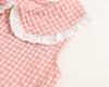 Korean Style Baby Bodysuit - Spring/Summer Pure Cotton Plaid Romper for Newborns