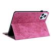 For itel VistaTab 30 Case Card Holder Anti-Scratch Leather Cover Rose Flower Imprint