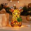 Gift for Animal Lovers Vintage Stained Glass Style Desk Lamp, Cute Night Light, Decorative Exquisite Desktop Ornament Home Reading Lamp