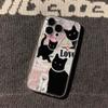 Hülle Für iPhone 16 PRO Max 14 Plus 13 12 Mini 11 Pro Max 6E Lustiges Schwarzes Katzen Paar Niedlich Silikon Transparent Weiche Abdeckung