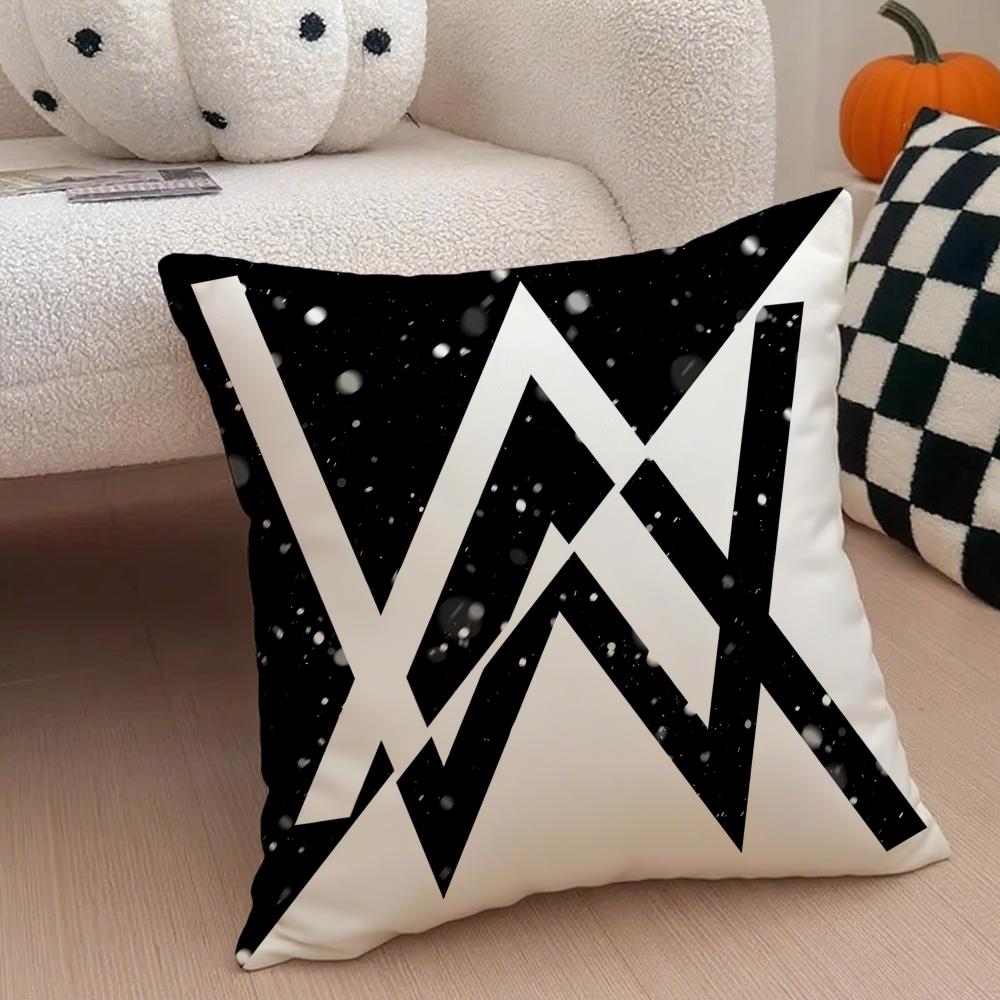 Popular Singer A-Alan Walker Pillow Case Anti-dustmite Pillowcase Invisible Zipper Silky Short Plush Sofa Cushion Cover