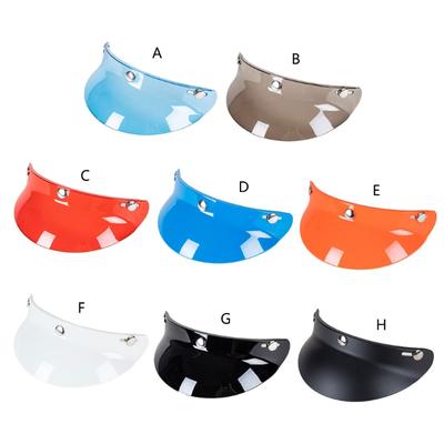 Universeller 3/4 Helm Visier Schild 3-Druckknopf Helm für Schirm Linse Geruchlos Retro Linse