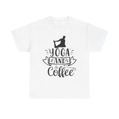Yoga And Coffee T Shirt Fitness Workout Gym Zen Meditation Caffeine Lover