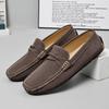 Fashion New Suede Leather Mens Loafers All-match Slip On Flats Handmade Casual Shoes for Men Moccasins Super Soft Men Driving Footwear