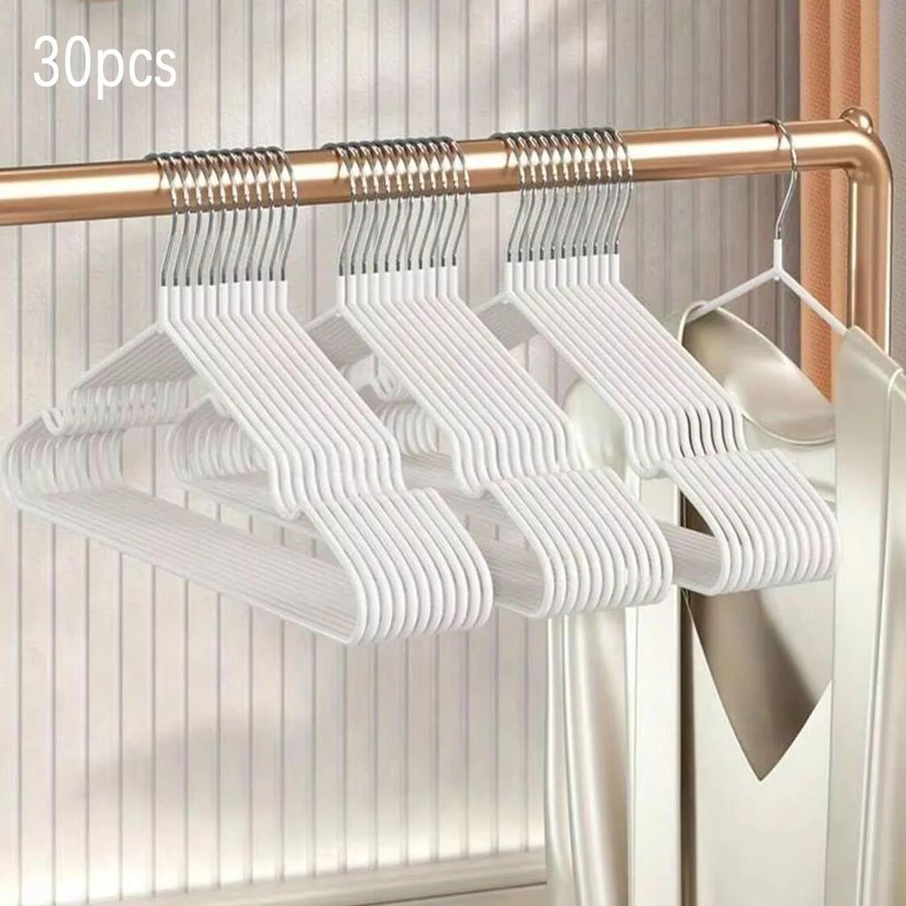 10pcs-Metal Traceless No-slip Clothes Hangers Durable Strong Clothes Racks Household Space Saver for Organization of Bedroom