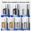 Wall-Mounted Stainless Steel Toilet Brush with Odor-Proof Long Handle and Round Holder for Bathroom Cleaning