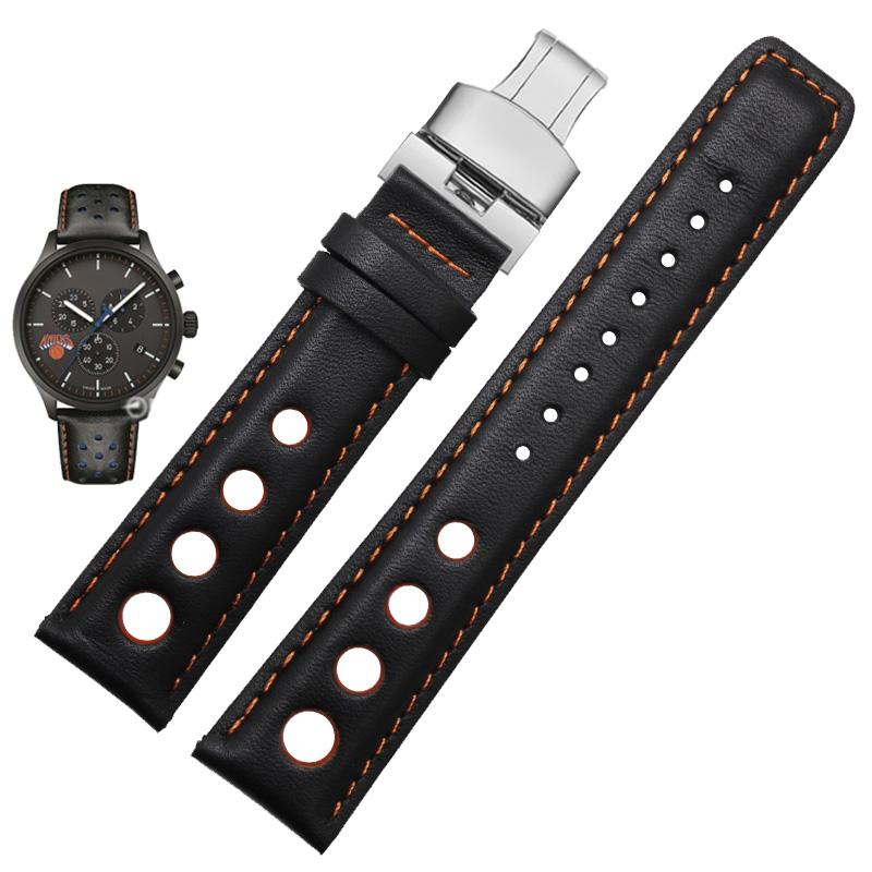 Echtes Lederarmband für Tissot Sports Racing Serie PRS516 T91 1853 Oberleder Rindsleder Uhrenarmband 20mm für chopin watchband