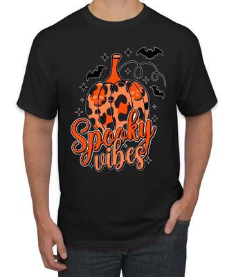 Spooky Vibes Pumpkin Skulls Bats Stars Men T- Shirt