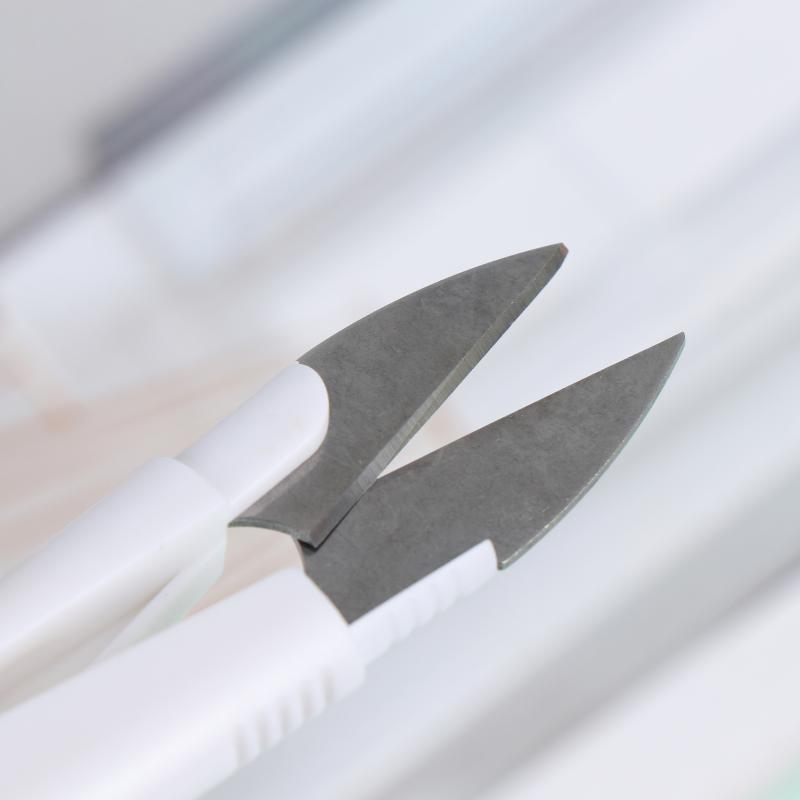 Folding Spring Loaded Scissors Portable Mini Sharp Cutter Spring Loaded Safety Cover For Home Student Sewing Craft Cutting