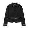 European and American style, new women's clothing, fashionable contrasting color trim slim blazer 2727/111