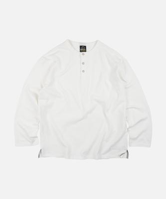 FRIZMWORKS 10S Solid Henley Neck Tee _ White