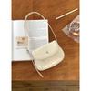 New Stylish and Simple Shoulder Small Square Bag Leather Niche Style Armpit Bag High-end Retro Shell Saddle Bag