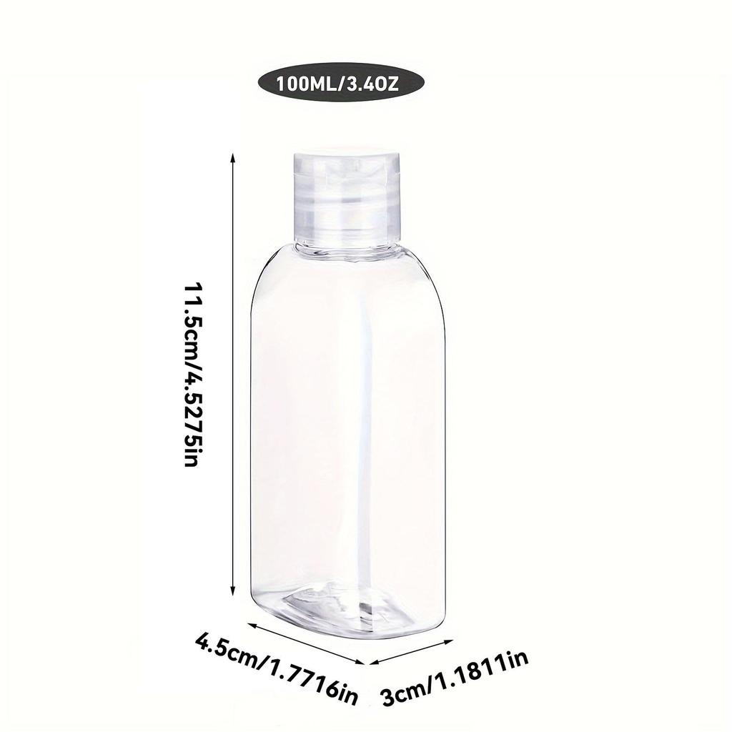 100ml Refillable Travel Bottles with Storage Bag for Shampoo, Conditioner, and Cosmetics