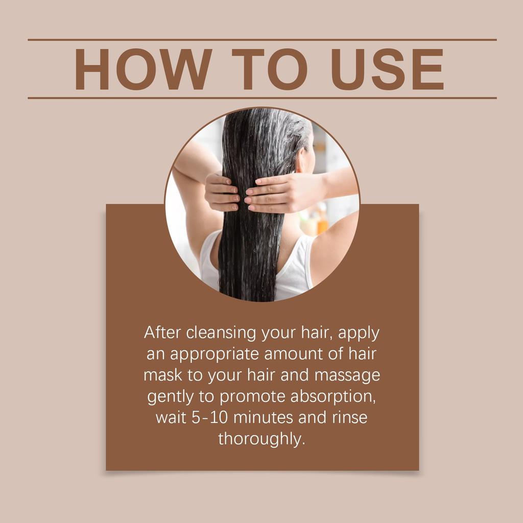 Hair Mask, Healthy Hair Repairs Split Ends, Dry, Damaged Hair, Deep Moisture Smooth Mask For Women And Men