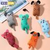 Hot-selling Cartoon Cat Puppy Toys Bite-resistant Puppy Plush Material Teeth Grinding Cleaning Interactive Pet Toys