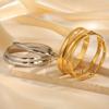 Women Anti Allergy Stainless Steel Cuff Bracelets Bangle, Trendy Wristband Jewelry Stacking Open Bracelet To Girls Mom Wife