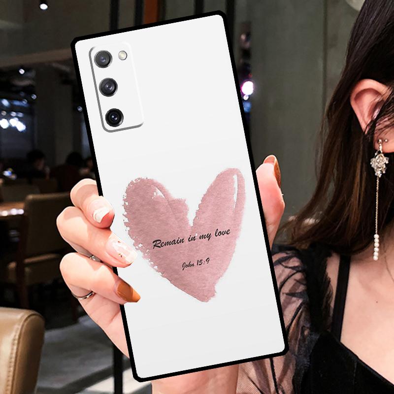 Bible Verse Faith Jesus Cross Case For Samsung Galaxy S20 FE S9 S10 Plus Note 10 Note 20 S21 S22 Ultra Phone Back Cover