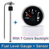 100MM Fuel Level Sensor + 52MM Fuel Level Gauge 0-190 Ohm Fuel Oil Tank Level Meter Sensor For Boat Car Yacht Marine 9-32V