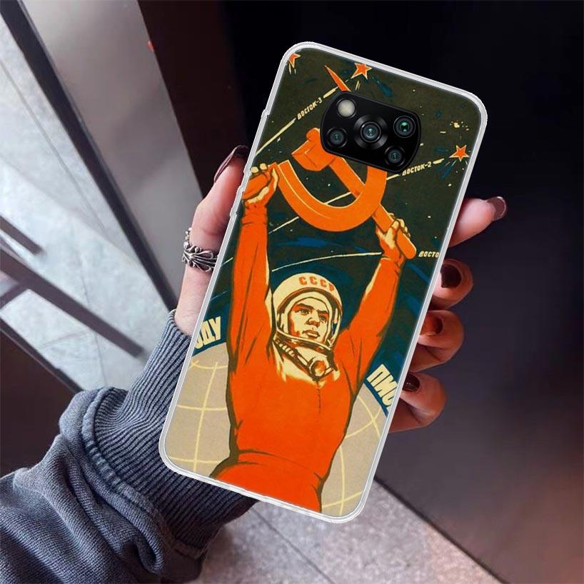 Vintage USSR CCCP Phone Case For Xiaomi Poco X5 X6 X7 Pro F7 Ultra M7 Redmi 15C 15 13C 13 12C 12 10 10C 10A 9 9C 9T 9A Cover Poc