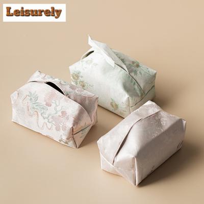 Tissuebox aus geripptem Stoff im chinesischen Stil Papierbehälter Spenderhülle Feuchttuchbox Papierschublade Toilette Serviette Aufbewahrung Handwerk