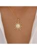Exquisite Sunflower Pendant Necklace with Micro-Inlaid Zirconia