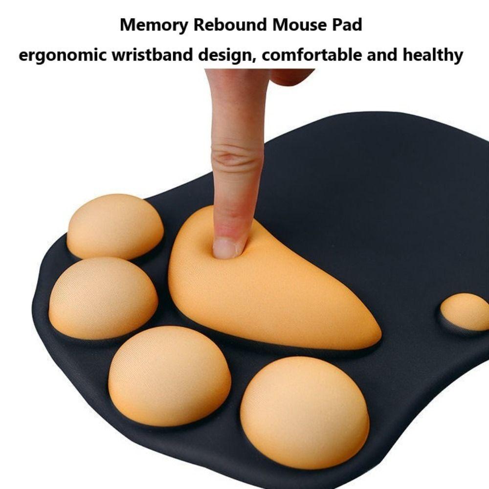 Hand Guard Gaming Mouse Pads Wrist Pad Mouse Wrist Pad Portable 3D Cat Paw Mouse Pad Office Worker