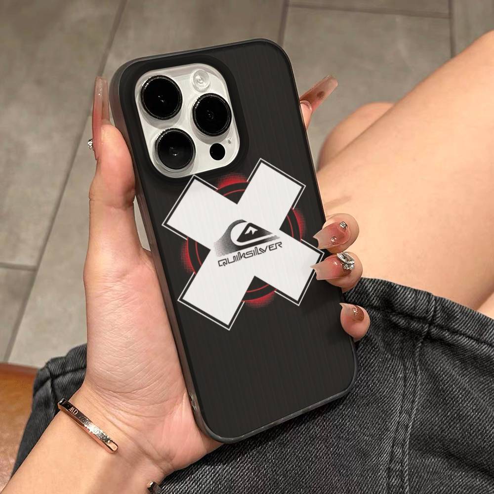Surf Brand Q-QuiksilverS Logo Phone Case For IPhone 11 12 13 14 15 16 17 Pro Max PLUS Pro Wave Corrugated Silicone Case