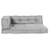 Pallet Sofa Cushion Set 3 Pcs Gray 120 X 80 X 38 Cm Fabric