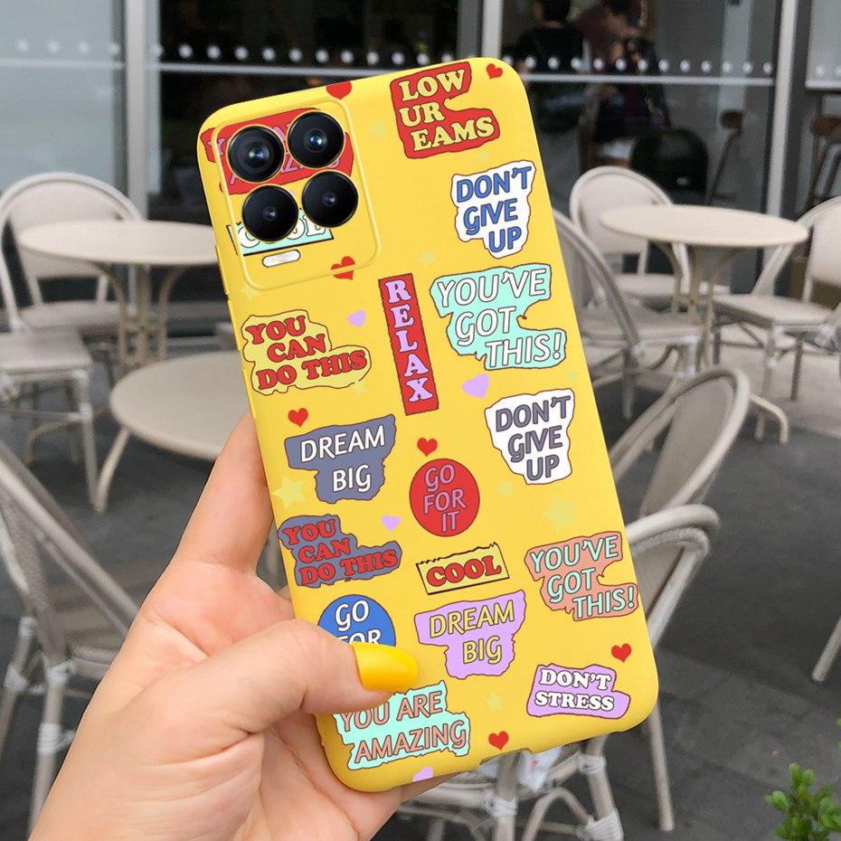 For Realme 8 Case Lavender Sunflower Silicone Back Cover For Realme 8 Pro 8i Realme8 4G RMX3085 Soft TPU Phone Case Luxury Coque