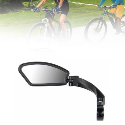Stainless Steel  Lens Handlebar Rear View Mirror Left Side Bike Folding Rearview  Riding Gear