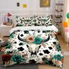Floral Skull Western Decor Set Exquisite Three-Piece Bedding Set Gift For Kids And Adults