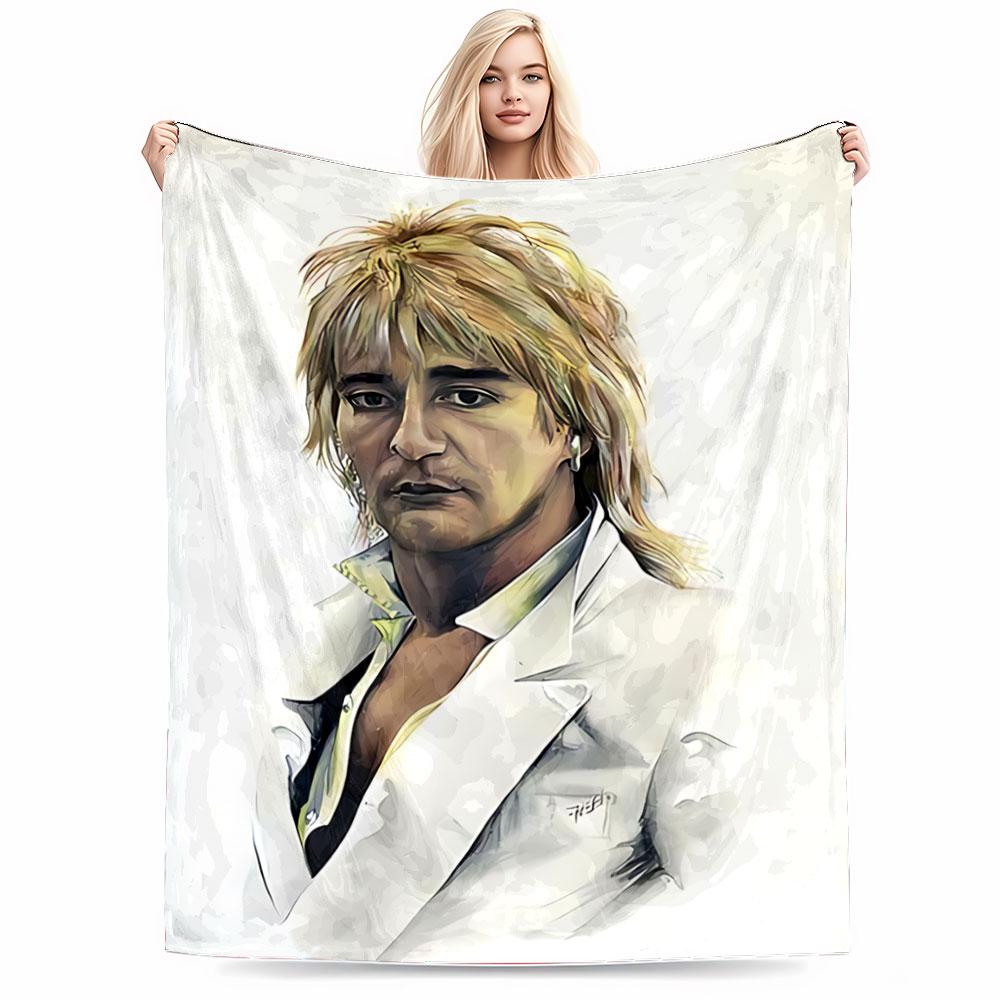 Retro Style Portrait Blanket for All Seasons Blanket Lunch Break Throw Gift