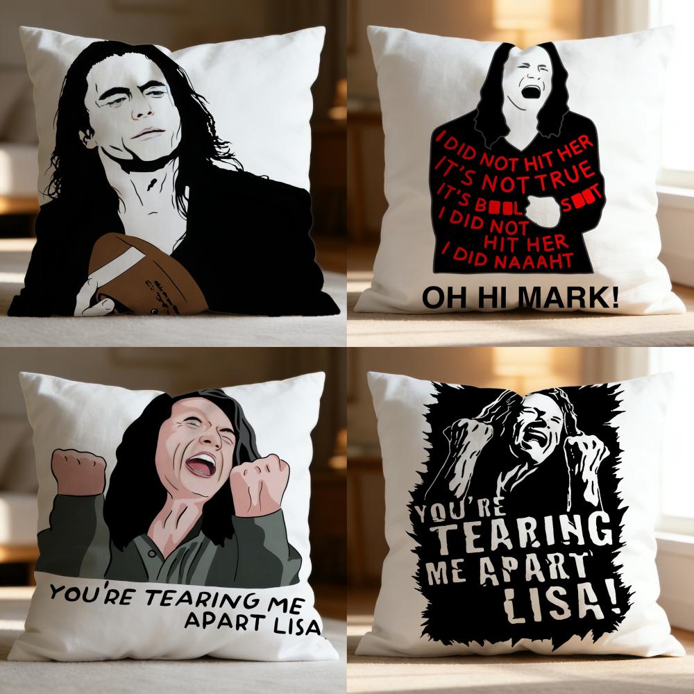 Hot T-TThe Room Cushion Cover Soft Washable Pillow Case Multi-Scene for Couch Bed Travel Office Use