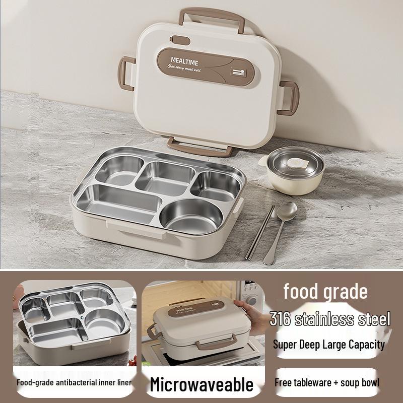 Microwaveable 316 Stainless Steel Insulated Bento Lunch Box for School Girls & Office Workers