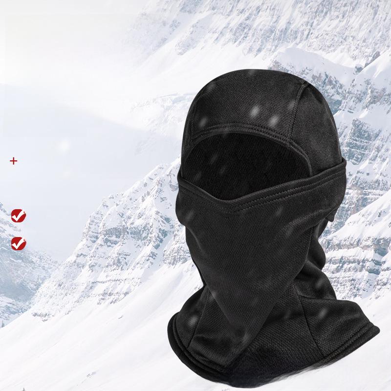 Polar Fleece Windproof Ski Mask - Warm, Frostproof Head Cover for Cycling & Face Protection