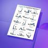 Yousheng 5 Piezas Póster de Entrenamiento con Mancuernas, Tabla de Ejercicios en Casa para Brazo Pierna Cadera Core, Guía de Entrenamiento de Cuerpo Completo Pared
