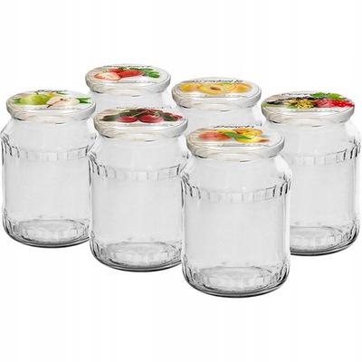 Glass Jar for Preserves with a Screw Cap 720ml 6 Pcs