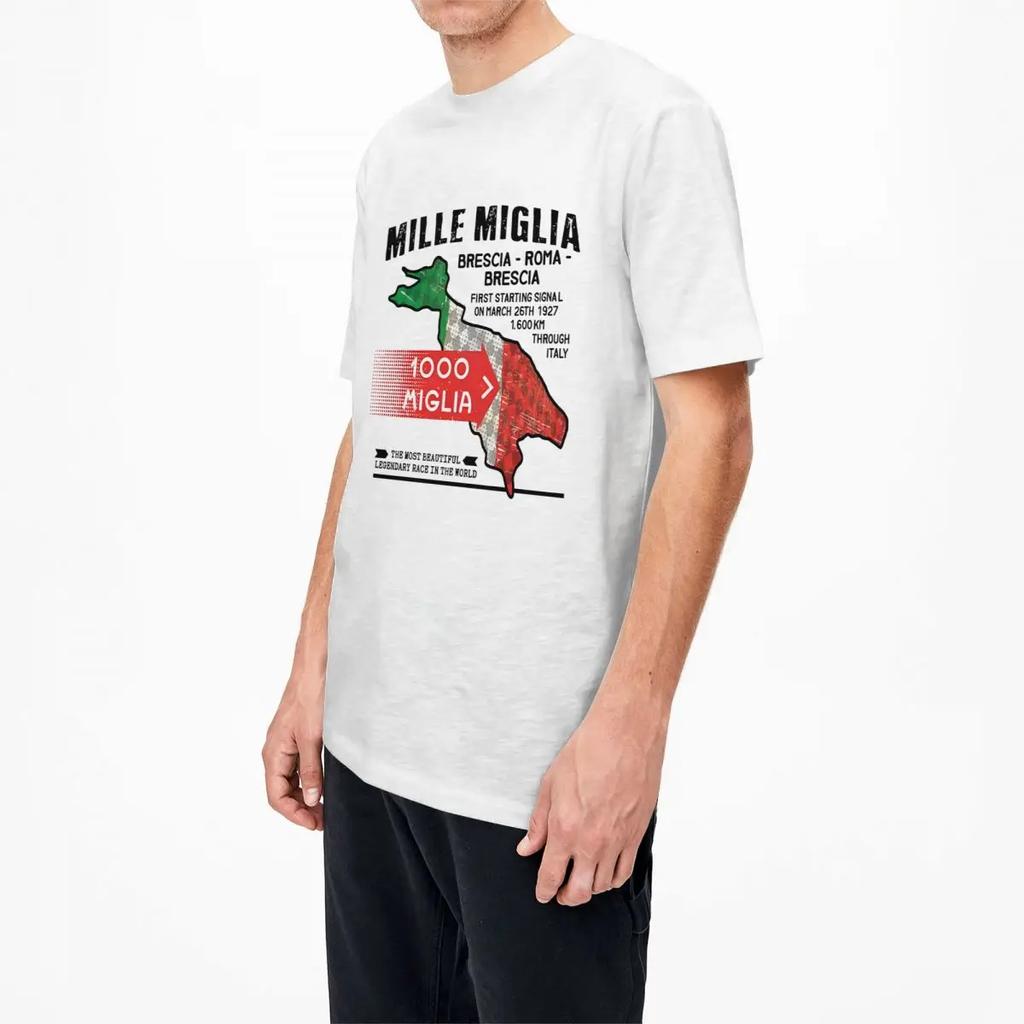 Mille Miglia Racing Experience T-Shirt 1000 Miglia Beliebte T-Shirts Kurzarm Streetwear Tops Sommer 100% Baumwolle Oversize T-Shirt