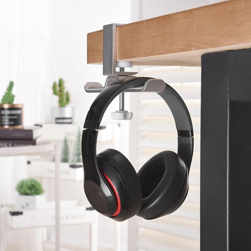 Headset Mount Stand HeadPhone Holder Solid Mounting Supporting Bar for Most Headphone Size Solid Material Frame