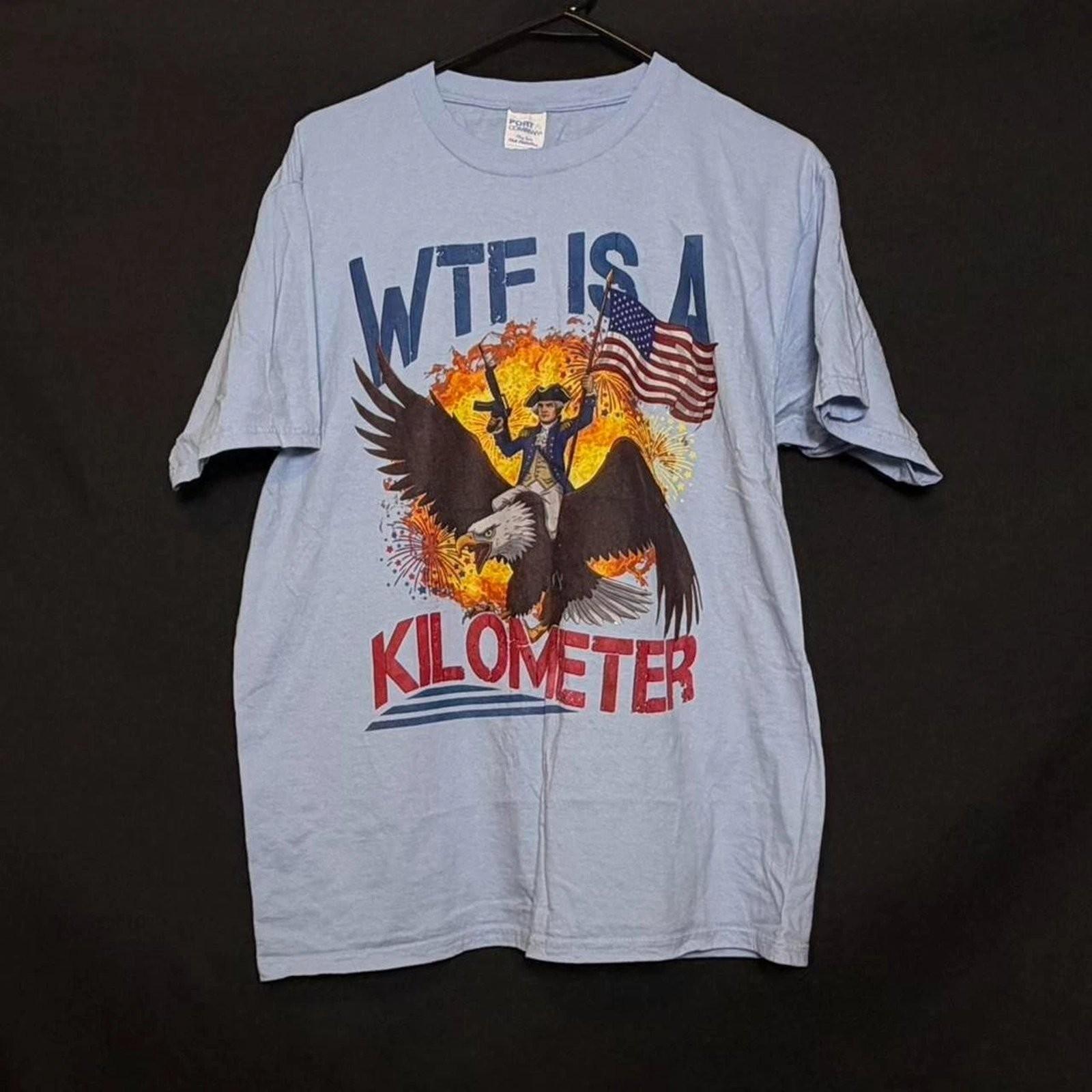 WTF Is A Kilometer Funny Vintage Graphic T-Shirt XXXL