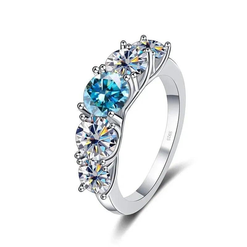 Sace Gems GRA-zertifizierter 3,6 Karat Moissanit-Ring, VVS1-Labordiamant-Solitärring für Frauen, Verlobungsversprechen, Ehering, Schmuck