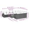 VidaXL Salon de Jardin avec Coussins 11 pcs, Canapés de Terrasse, Ensemble de Meubles de Patio, Mobilier d'Extérieur, Marron 3254240